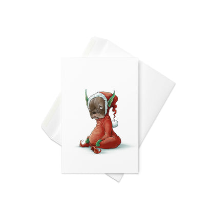 Holiday Goblin Frenchie Xmas Cards
