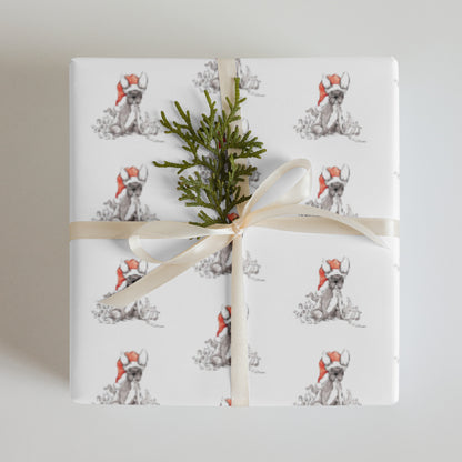 Holiday Frenchie Wrapping paper sheets