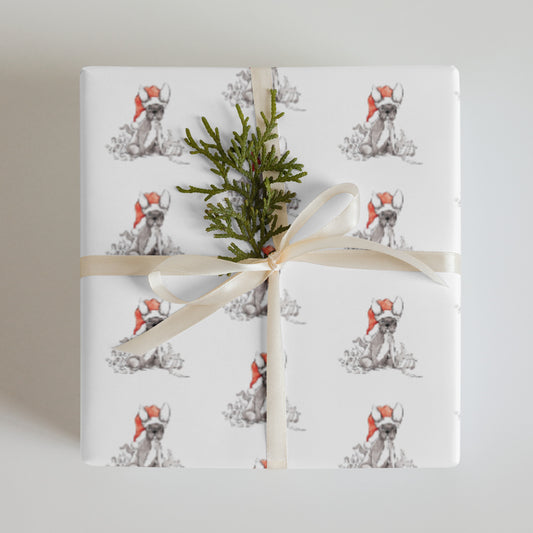 Holiday Goblin Frenchie Wrapping Paper Sheets x 3