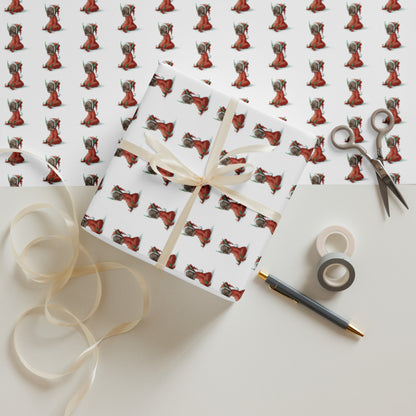Holiday Frenchie Wrapping paper sheets